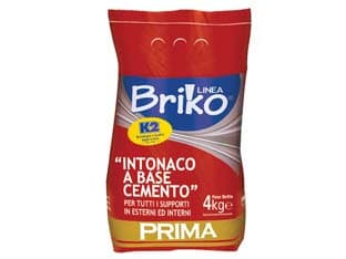 K2 Linea Briko Intonaco Pronto Base Cemento Bianco in Polvere 4 kg 4 Pezzi - 2