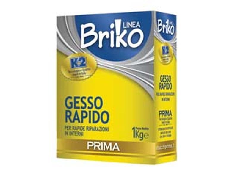 K2 Linea Briko Gesso Rapido Bianco in Polvere 1 kg in Scatola K2 12 Pezzi