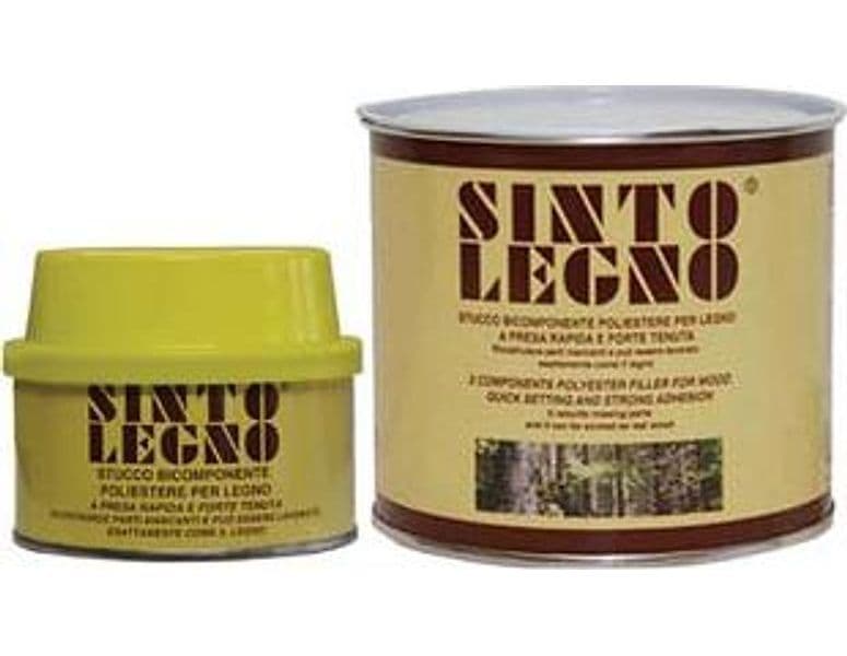 Sintolegno Stucco per Legno in Barattolo 175 ml Legno Chiaro Scuro 3 Pezzi - 2
