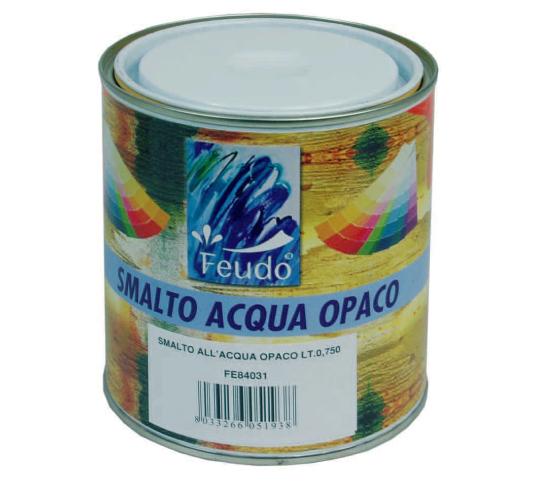 Smalto All'Acqua Opaco in Barattolo (wasser Lack Lux) 750 ml Bianco 6 Pezzi - 2