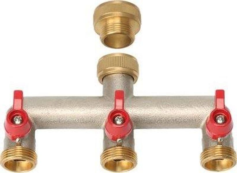 Presa a Rubinetto Ottone 3 Uscite Filettate Stars 3/4f - 2