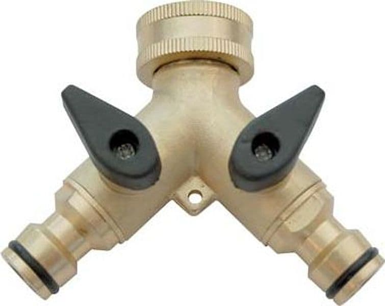 Presa a Rubinetto Ottone 2 Innesti Rapidi Stars 3/4f - 2