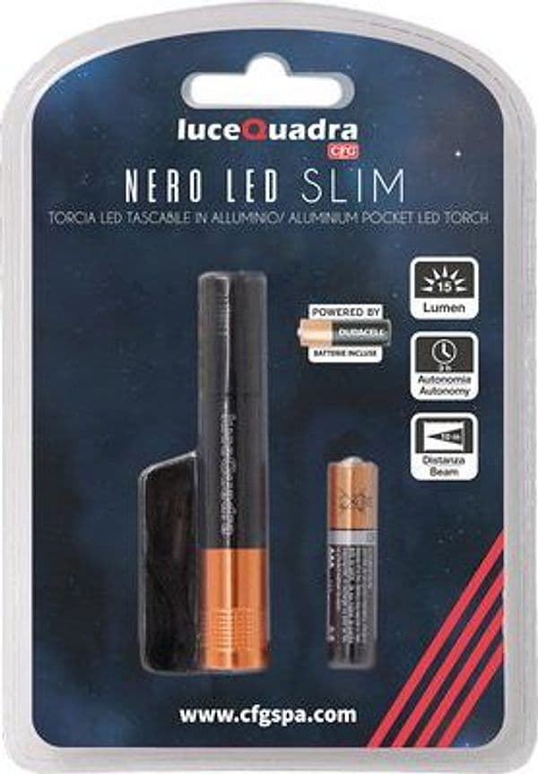 Torcia LED Nero LED Slim Expo Luce Quadra 2 Pezzi - 2