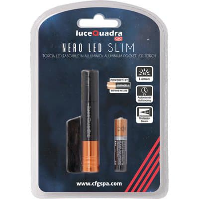 Torcia LED Nero LED Slim Expo Luce Quadra 2 Pezzi - 2