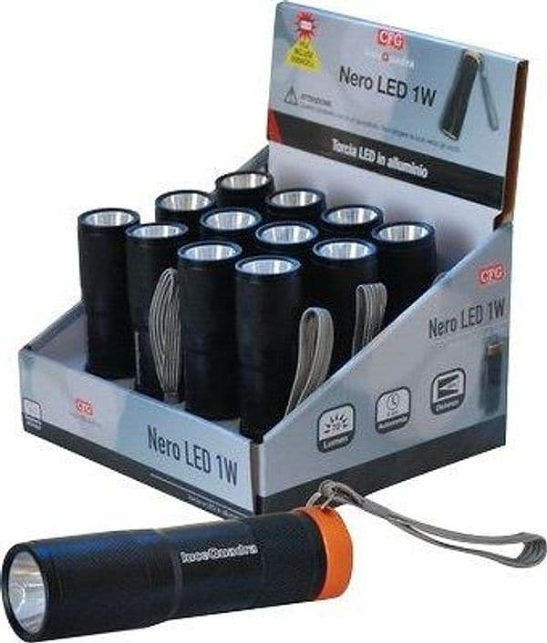 Torcia LED Nero LED 1 Expo Luce Quadra 12 Pezzi - 2