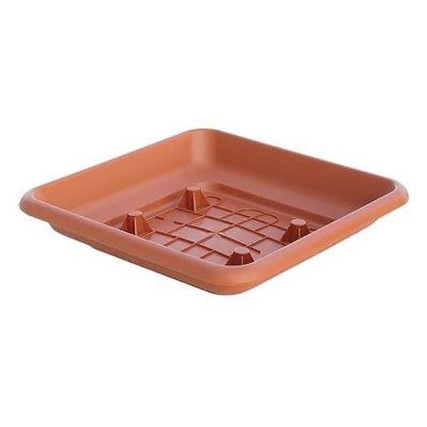 Sottovaso Quadro Laurus Ics Pp Terracotta per Vaso 40 x 40 cm 6 Pezzi - 2