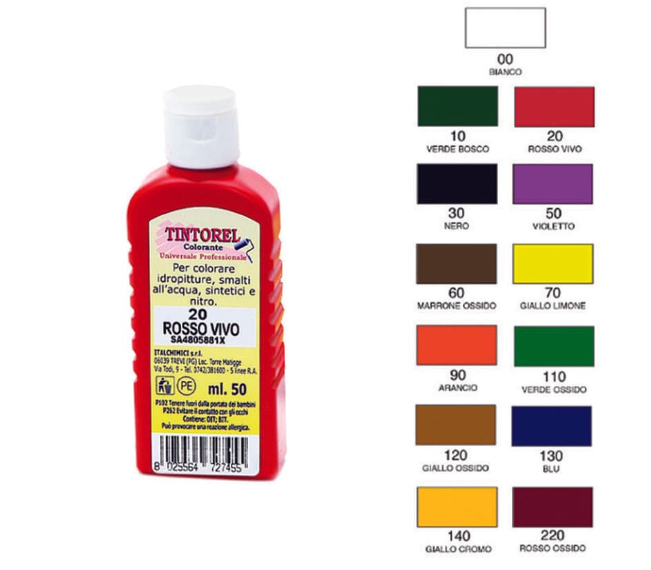 Colorante Universale Concentrato Tintorel N.110 50 ml Verde Ossido 12 Pezzi - 2