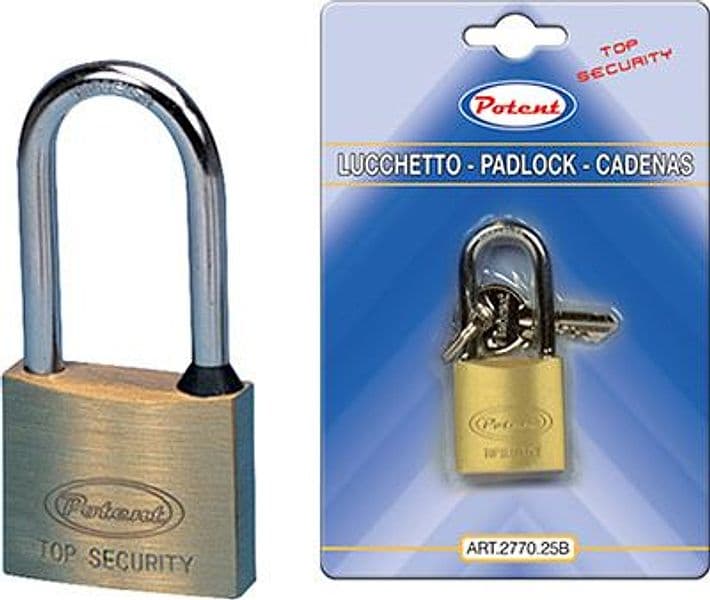 Lucchetto Arco Medio 2700B Potent Cromato 50 mm 6 Pezzi - 2