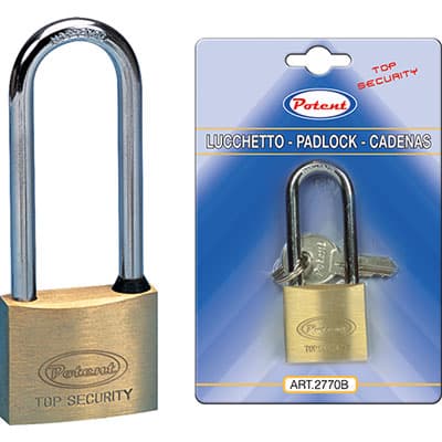 Lucchetto Arco Lungo 2700B Potent Cromato 40 x 56 mm 12 Pezzi - 2