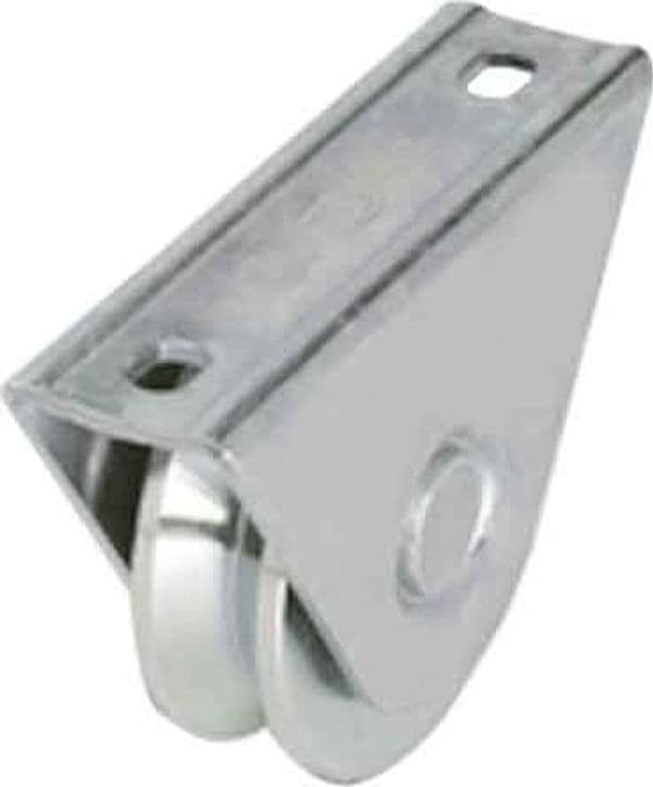 Ruota con Supporto Esterno per Cancelli Gola Y 80 mm - 2