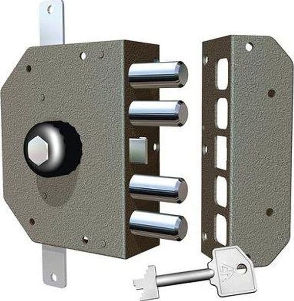 Serratura Legno Applicare 3250P Cr C.pompa M4 con Pomolo Tripl con Scr E.mm - 2