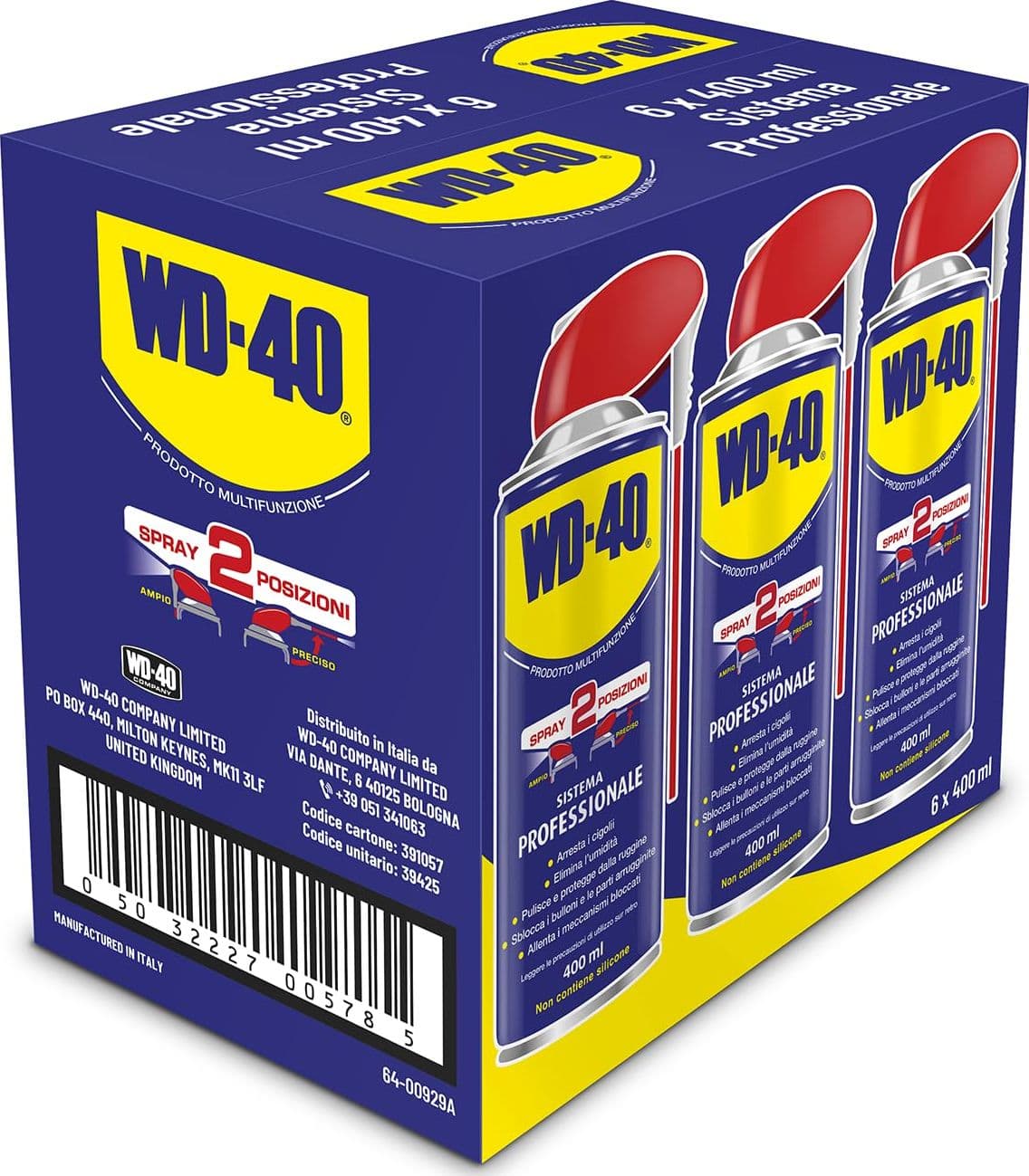 Wd 40 Lubrificante Spray Multiuso 5 Funzioni 400 ml 400 ml Spray C 6 Pezzi – Wd-40