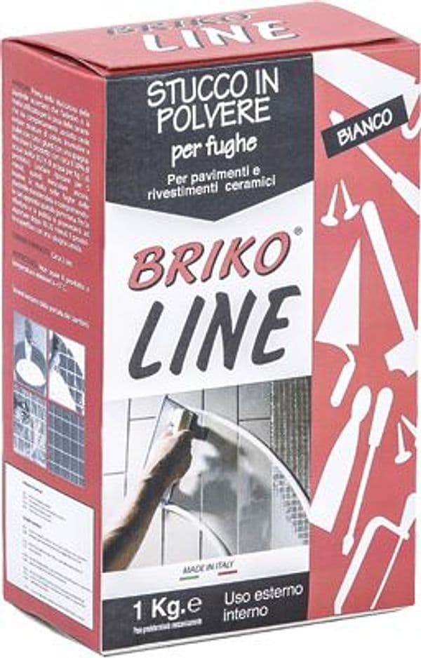 Stucco Fughe Maioliche Briko Line Bianco 1 kg 12 Pezzi - 2