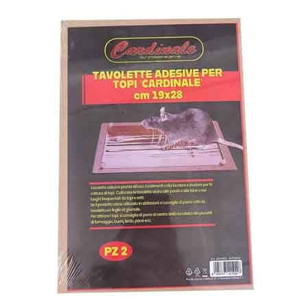 Tavolette Adesive per Topi Cardinale 19 x 28 cm Cardinaleypp Conf 2 Pezzi - 2
