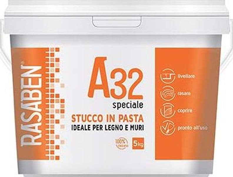 Stucco Pasta Legno Muro A32 K2 Rasaben 5 kg 2 Pezzi - 2