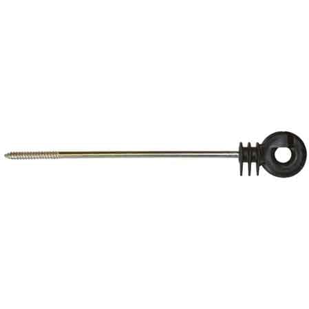 Isolatore a Vite Legno Prolungato per Recinti Elettrici 22 cm Conf 10 Pezzi - 2