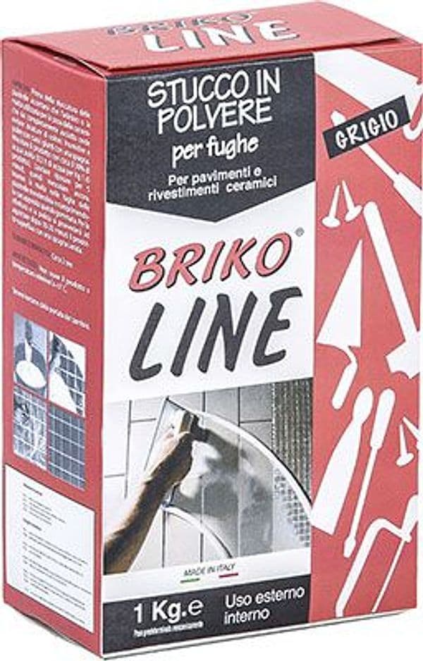 Stucco Fughe Maioliche Briko Line Grigio 1 kg 12 Pezzi - 2