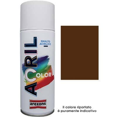 Smalto Spray Acril Color Arexons Marrone Noce Ral 8011 400 ml 6 Pezzi - 2
