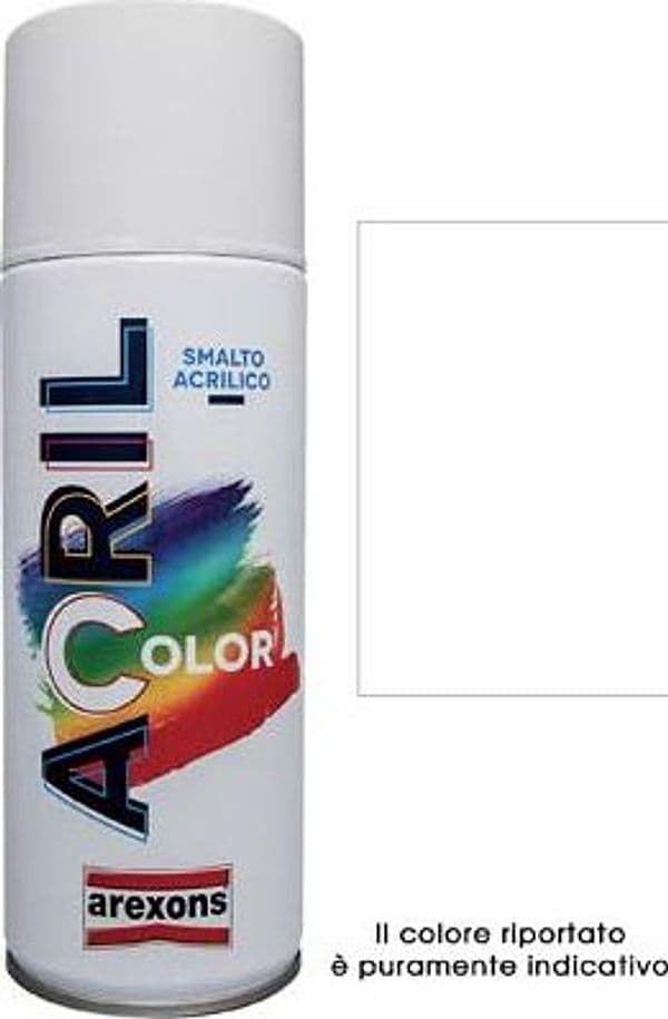 Smalto Spray Acril Color Arexons Bianco Segnale Ral 9003 400 ml 6 Pezzi