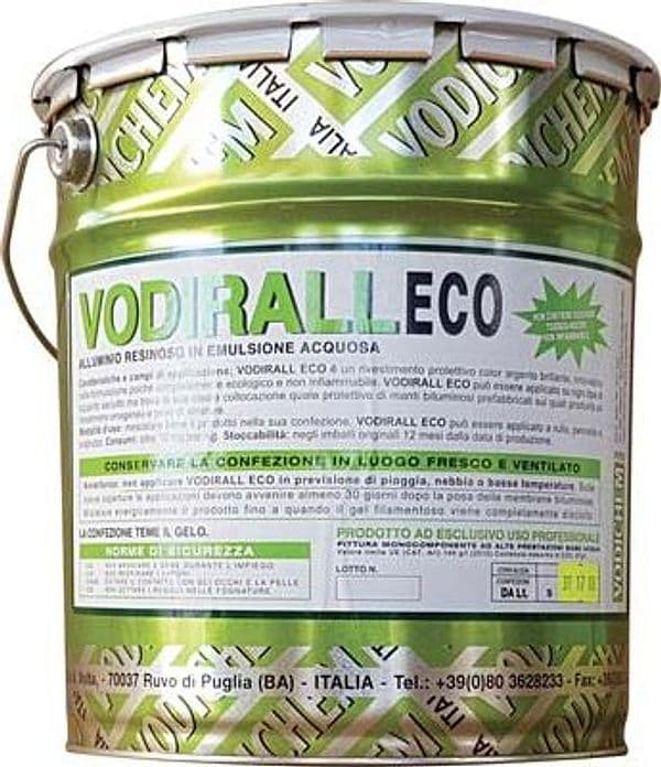 Alluminio Resinoso Vodirall Eco Vodichem Base Acqua Argento Lt 10
