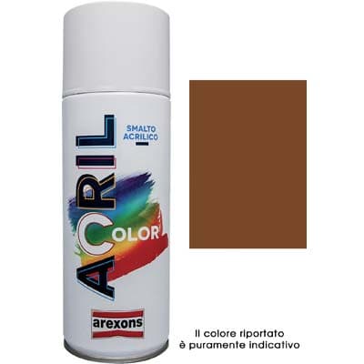 Smalto Spray Acril Color Arexons Marrone Chiaro Ral 8003 400 ml 6 Pezzi - 2