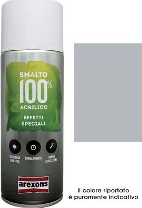 Smalto Spray 100% Acrilico Metallizzante Arexons Argento 400 ml 6 Pezzi