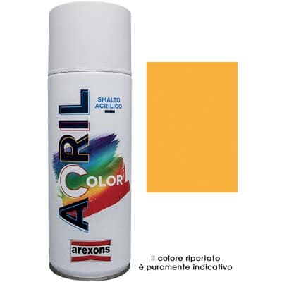 Smalto Spray Acril Color Arexons Giallo Segnale Ral 1003 400 ml 6 Pezzi - 2