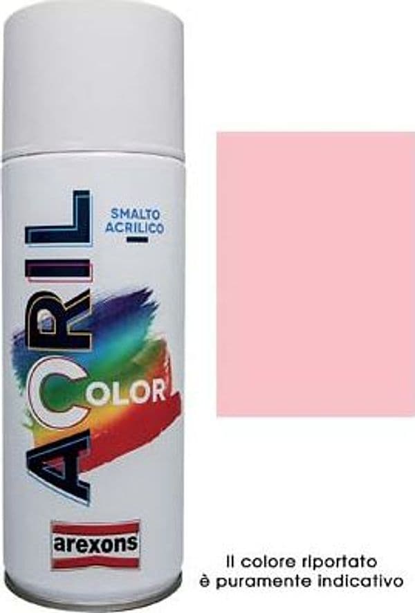Smalto Spray Acril Color Arexons Rosa Ral 3015 400 ml 6 Pezzi