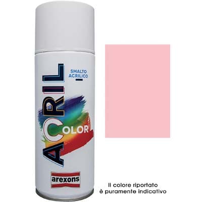 Smalto Spray Acril Color Arexons Rosa Ral 3015 400 ml 6 Pezzi - 2