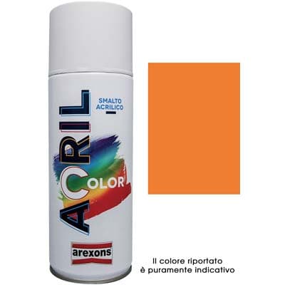 Smalto Spray Acril Color Arexons Arancio Giallo Ral 2000 400 ml 6 Pezzi - 2