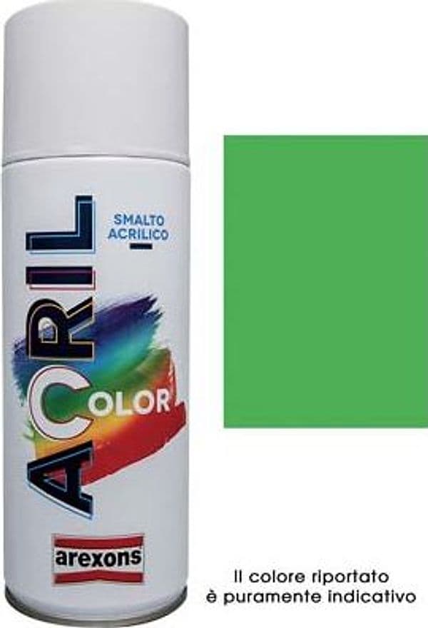 Smalto Spray Acril Color Arexons Verde Giallo Ral 6018 400 ml 6 Pezzi