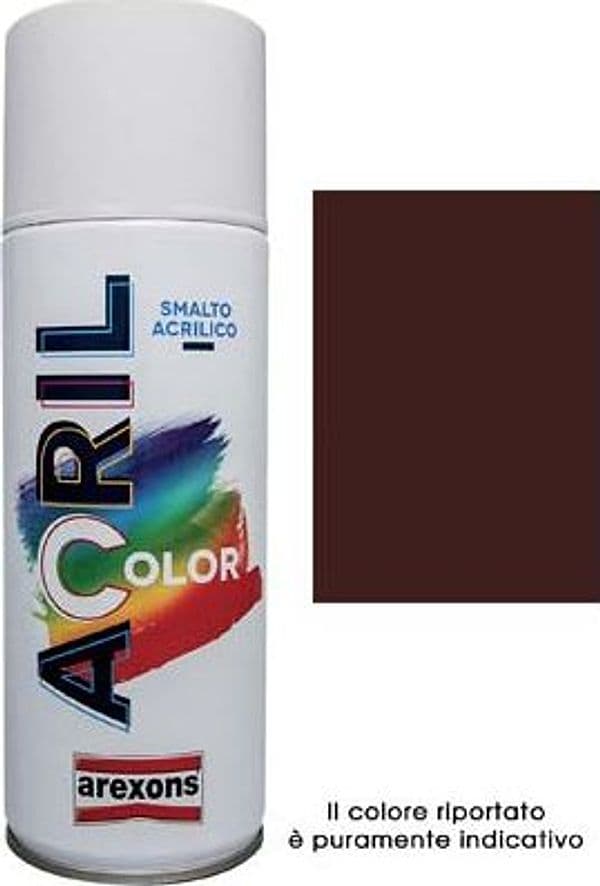 Smalto Spray Acril Color Arexons Marrone Scuro Ral 8017 400 ml 6 Pezzi