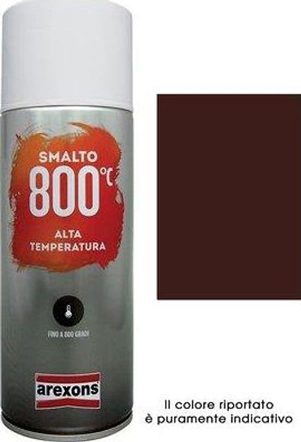 Smalto Spray 100% Acrilico Alte Temperat Arexons Marrone 400 ml 6 Pezzi