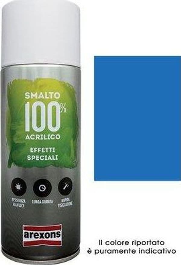Smalto Spray 100% Acrilico Fluorescente Arexons Blu 400 ml 6 Pezzi