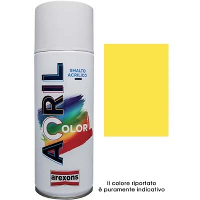 Smalto Spray Acril Color Arexons Giallo Cadmio Ral 1021 400 ml 6 Pezzi - 2
