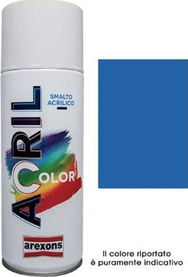 Smalto Spray Acril Color Arexons Blu Traffico Ral 5017 400 ml 6 Pezzi