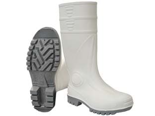 Stivali di Sicurezza in PVC Bianco EN 345 N°43 della Suola Grigio 1 Paio - 2