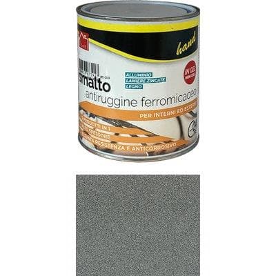 Smalto Antiruggine Ferromicaceo Hand Grigio Medio 750 ml 6 Pezzi - 2