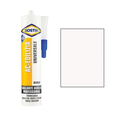 Silicone Acrilico Ac Edilizia Bostik Bianco Verniciabile 300 ml 24 Pezzi - 2