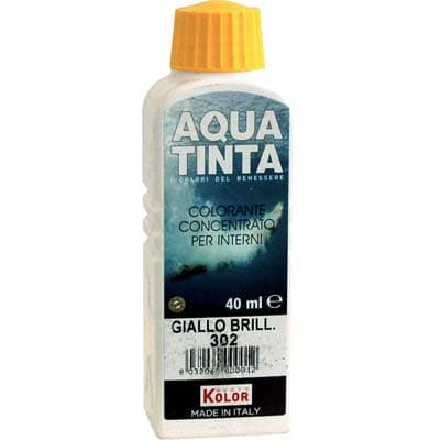 Colorante Acqua Aquatinta 302 Giallo Brillante 40 ml 10 Pezzi - 2