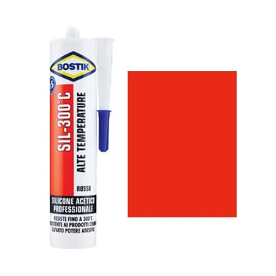 Silicone Alte Temperature Bostik Rosso 300 ml 2 Pezzi - 2