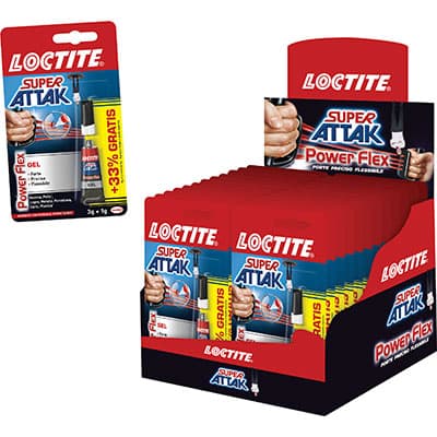 Loctite Attak Power Flex Gel 3 g 24 Pezzi - 2