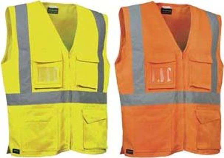 Gilet Seki ad Alta Visibilita' Tg.xl Giallo Fluo Navy Cofra - 2