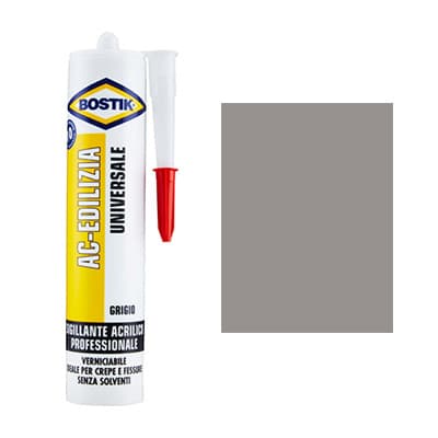 Silicone Acrilico Ac Edilizia Bostik Grigio Verniciabile 300 ml 24 Pezzi - 2