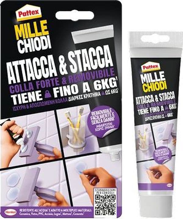 Pattex Millechiodi Attacca e Stacca 44 g 12 Pezzi - 2
