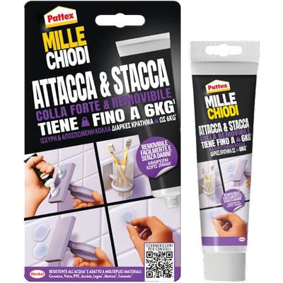 Pattex Millechiodi Attacca e Stacca 44 g 12 Pezzi - 2