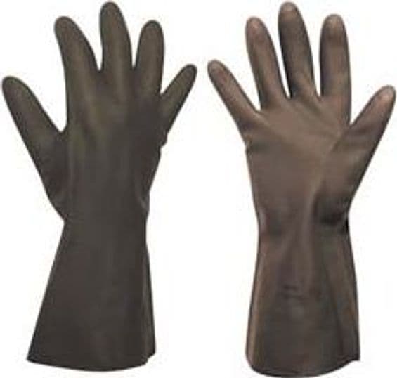 Guanti da Lavoro Industriali Antiacido in Neoprene Tg.l MIS.8 8 1/2 10 Paio - 2
