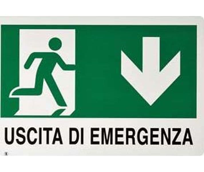 Cartello Uscita di Emergenza 30 CMX20H 10 Pezzi - 2