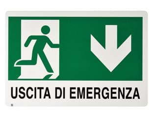 Cartello Uscita di Emergenza 30 CMX20H 10 Pezzi - 2
