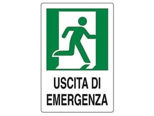 Cartello Uscita di Emergenza a Destra 20 CMX30H 10 Pezzi - 2
